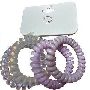 NWT - 4pk -Iridescent and Lavender Hair Coil Set